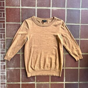J. Crew Tippi Sweater 100% MERINO WOOL Camel Size Medium